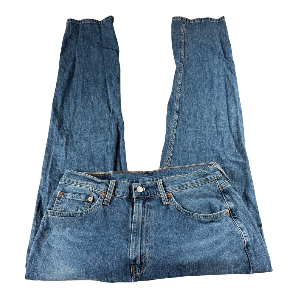 Levis 505 Regular Fit Straight Leg Jeans Medium Wash Blue W32 L33 00505-2217